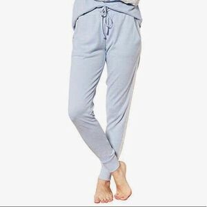 Flora Nikrooz blue tuxedo stripe lace jogger pants anthropologie size la…